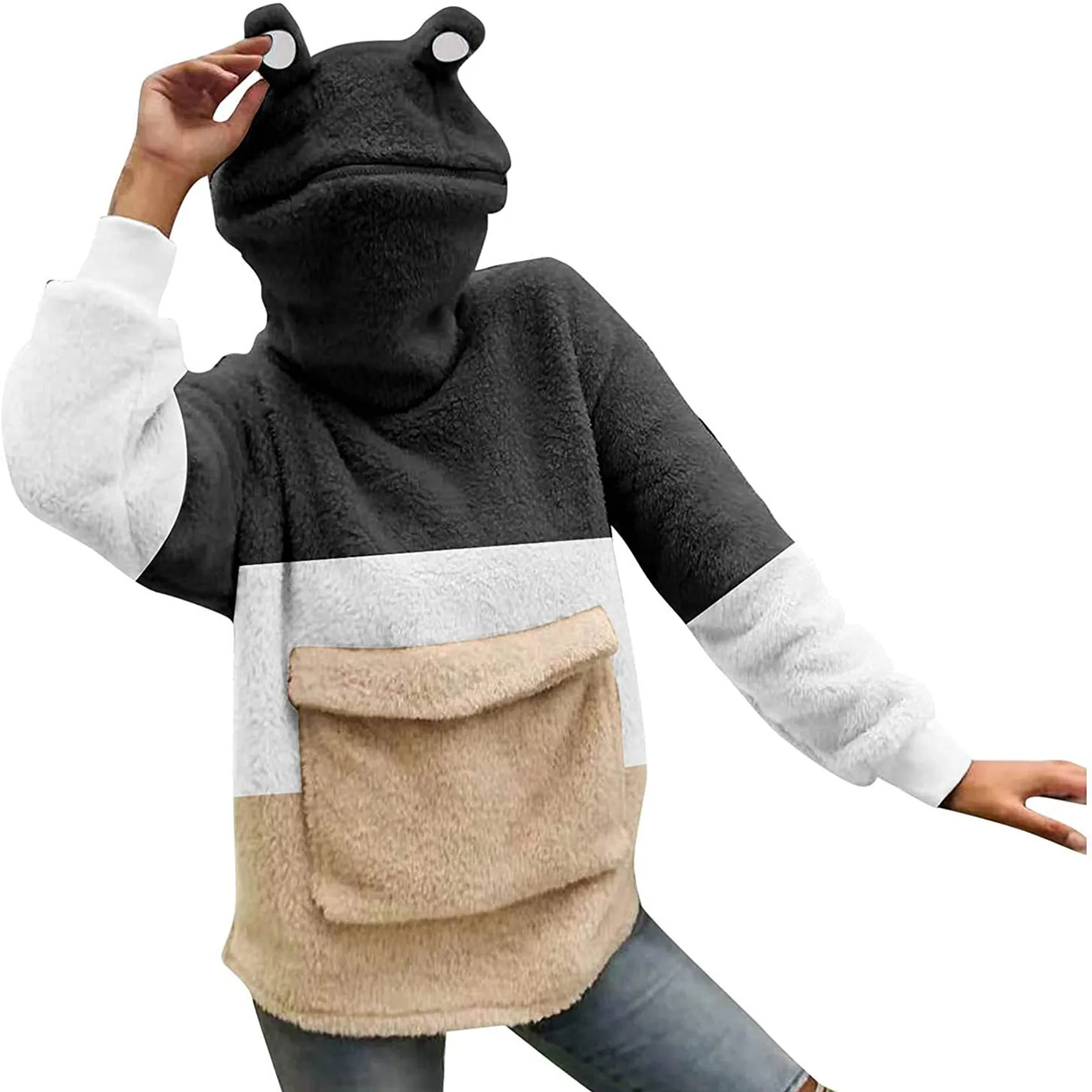 Женская толстовка с капюшоном в стиле Харадзюку карманом спереди осенняя |