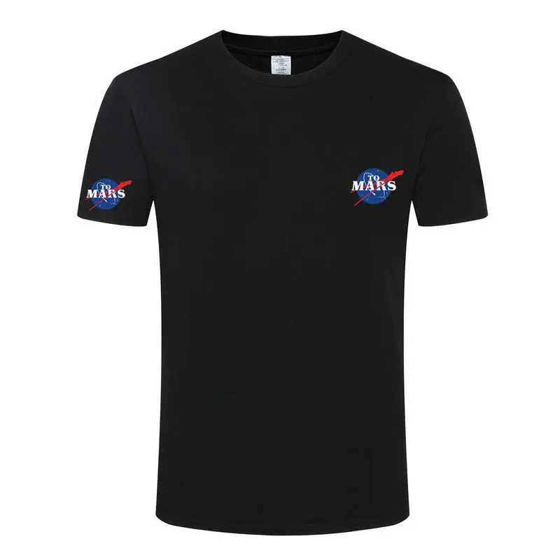 _ Mars SpaceX черная футболка с логотипом космического X Мужская популярная бойфренда