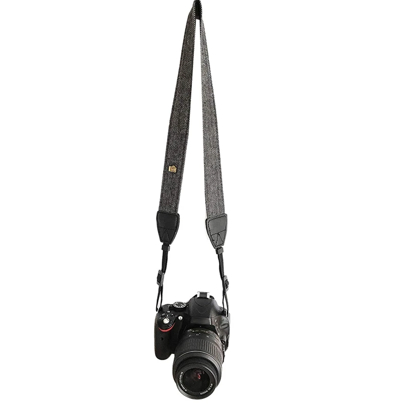 Винтажный ремень на плечо для камеры Nikon Canon Sony Pentax (серый)|Ремни камер| |