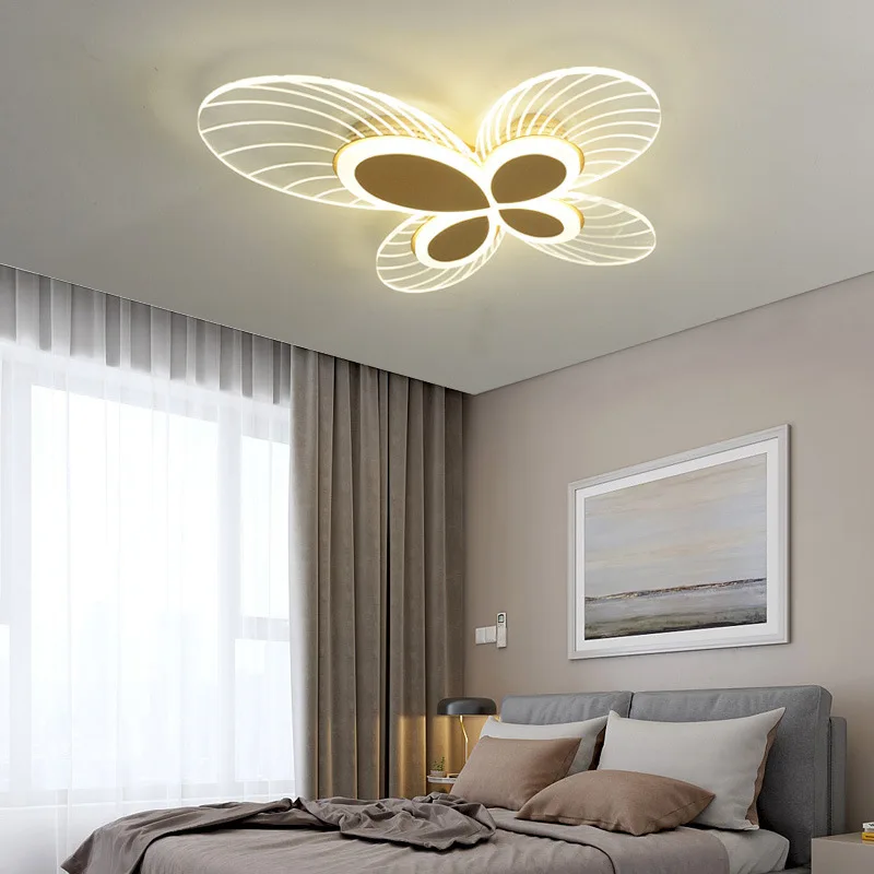 

Современная потолочная Светодиодная лампа с регулируемой яркостью, акриловая люстра золотого и белого цветов для гостиной, столовой, спаль...