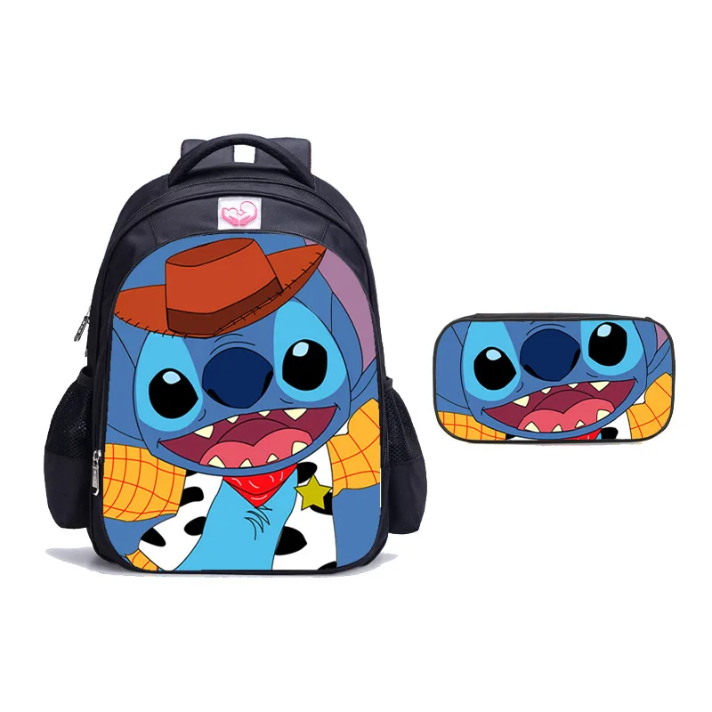 Рюкзак Лило и Ститч Disney для подростков школьный ранец мальчиков девочек с чехлом