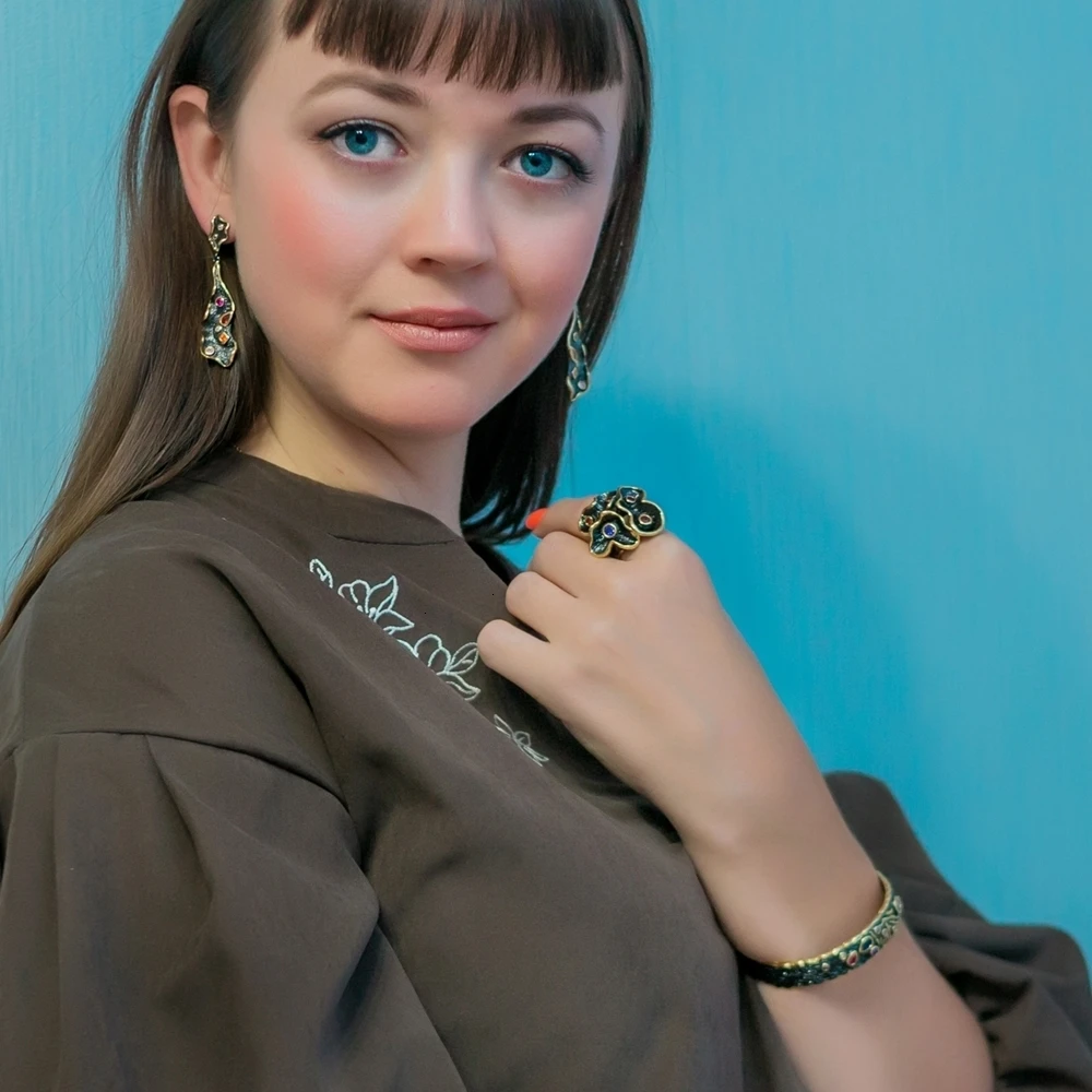 DreamCarnival 1989 Neo Готический винтажный браслет с открытым концом из черного золота разных цветов с цирконием для женщин Прямая поставка Mulheres WB1156