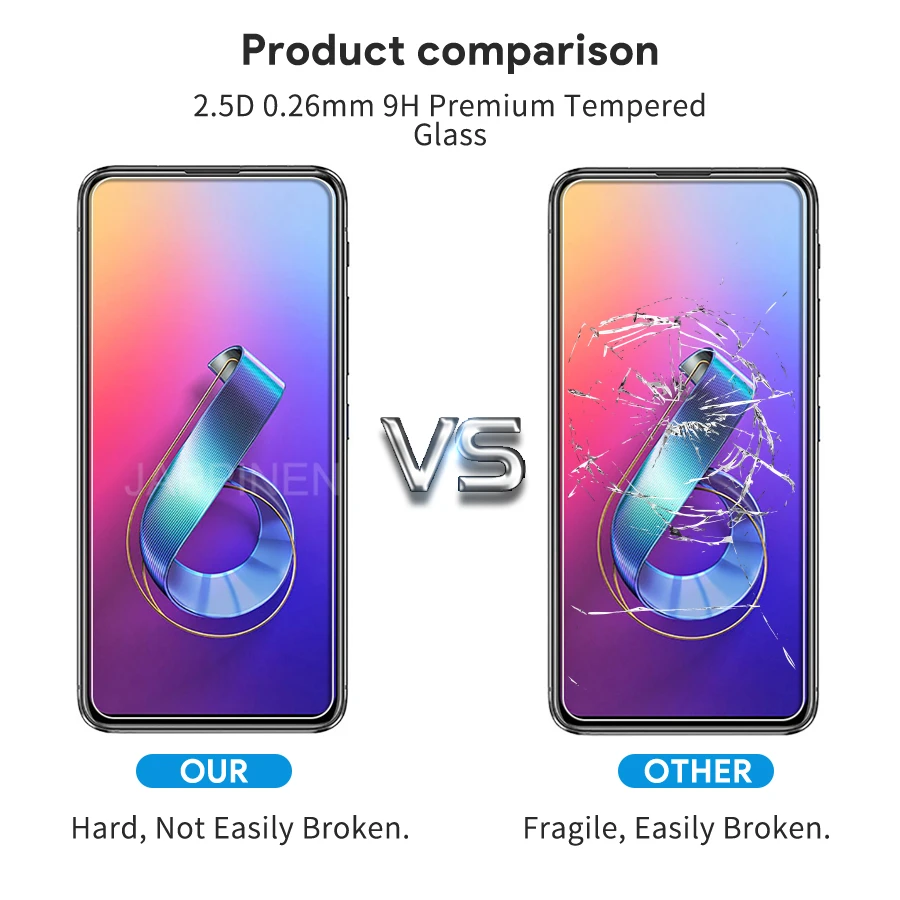 2 шт. закаленное стекло для Asus Zenfone 6 7 ROG Phone II 3 Strix ZS661KS ZS660KL ZS630KL ZS600KL защита