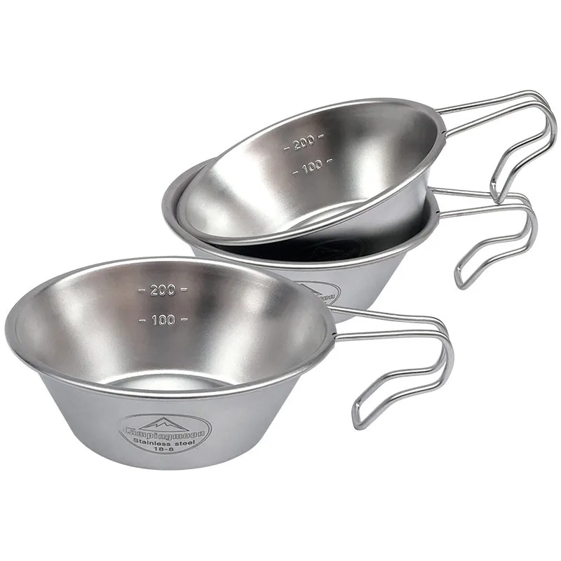 310 мл 304 Нержавеющая сталь уличные походные миски посуды для пикника Путешествия