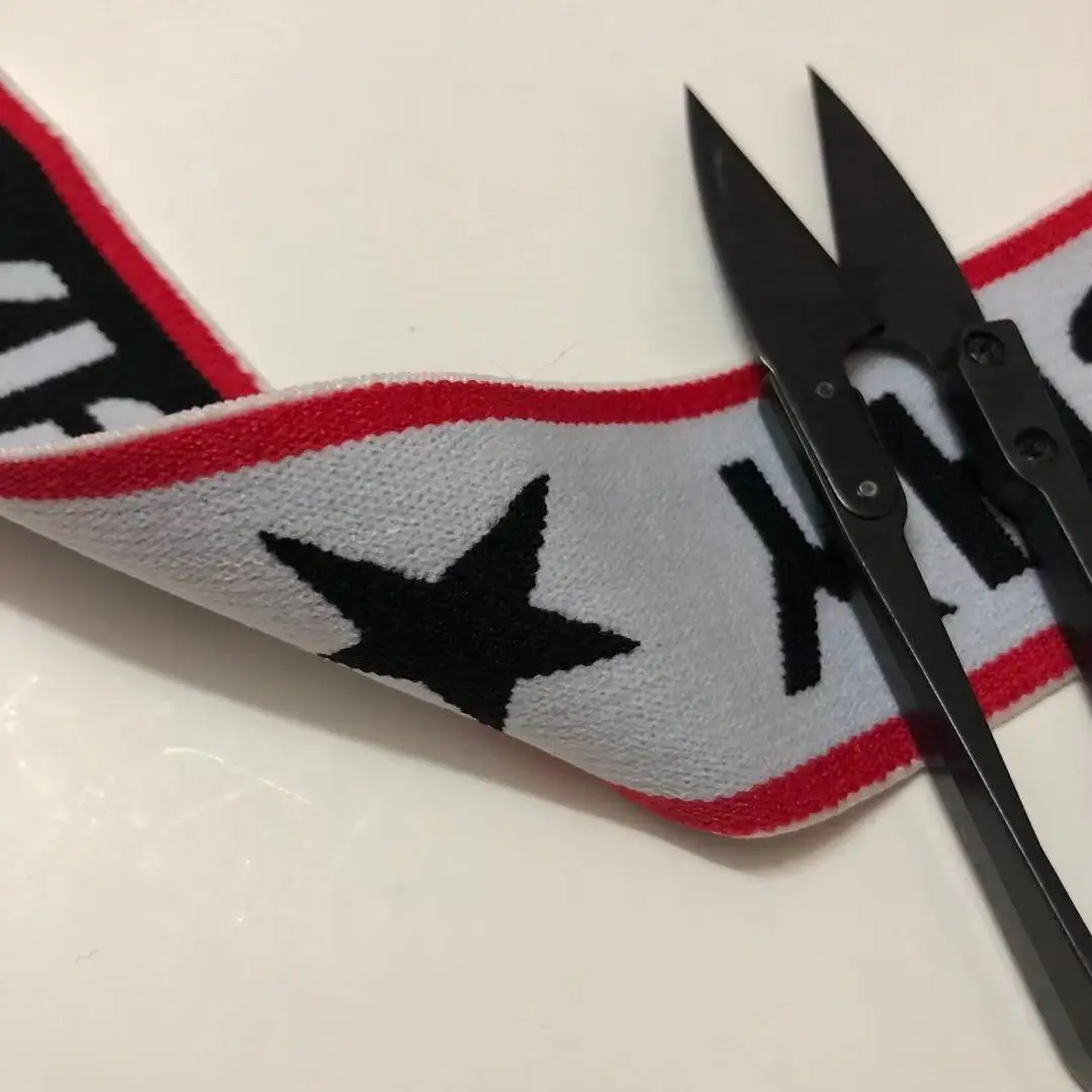 

3/6/10/45 yards elastic band underwear advanced Customized brand name elastic band high quality clothing headband accessories