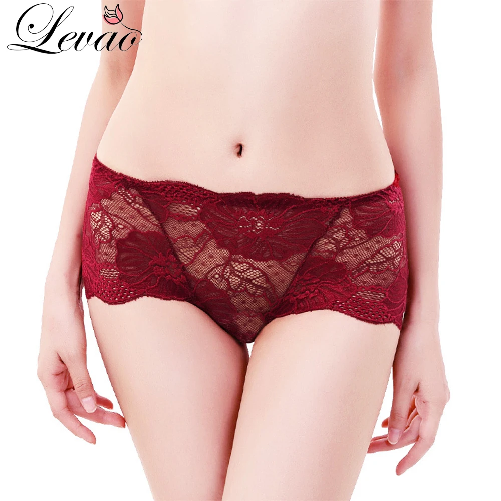 

Ультратонкие кружевные трусы LEVAO с высокой талией, пикантное удобное нижнее белье из чистого хлопка, очень большие размеры, на лето