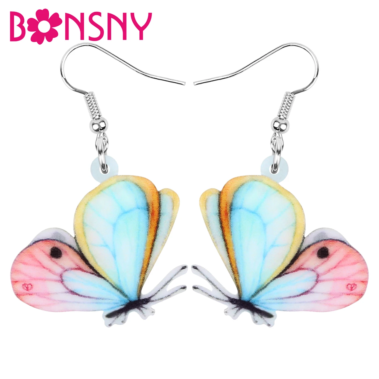 ARWA акриловые серьги Ванесса с кисточками и бабочками Длинная подвеска в виде