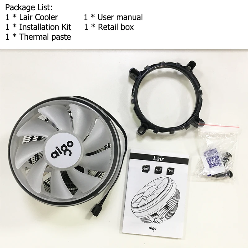 Aigo cpu Cooler RGB 120 мм cpu Cooling 4Pin PWM вентилятор кулер теплоотвод Intel LGA/115X/775/AM3/AM4 PC Вентилятор охлаждения компьютера радиатор