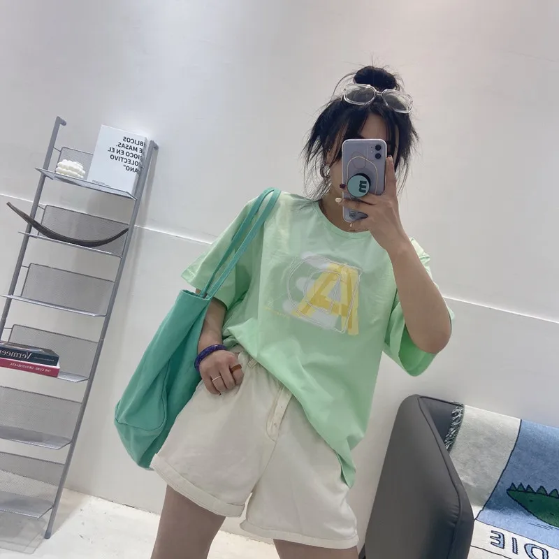 

2021 new design ader error ghost letter embroidery short-sleeved oversized loose men's and women's T-shirt Harajuku