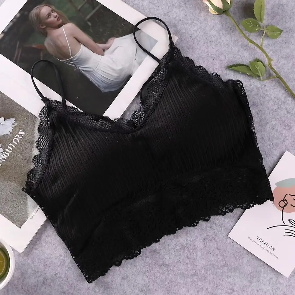 Women Sexy Lace Crop Tops Tube Top Bralette Female Camis Lingerie Plus Size Summer Bra Tank Camisole | Женская одежда