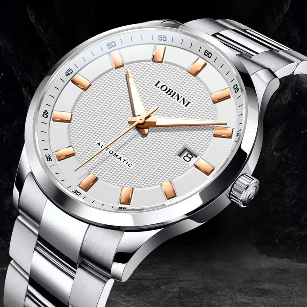 Часы наручные LOBINNI Мужские автоматические роскошные механические