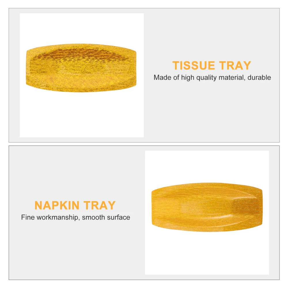 

2pcs Towel Tray Napkin Tissue Storage Plate Fruit Plate Towel Tray Storage Plate