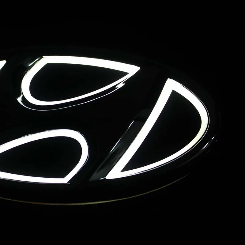 

5D Car Logo Badge LED Light Rear Car Logo Cold Light Light Suitable for Hyundai Car Logo Decoration Design