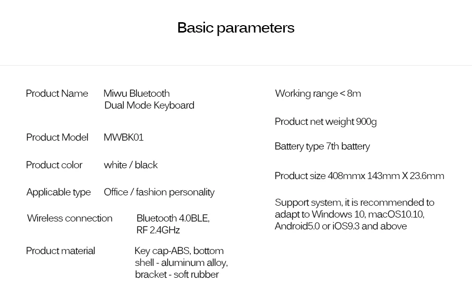 Xiaomi Miiiw Bluetooth Двухрежимная клавиатура беспроводное соединение 104 клавиш 2,4 ГГц многофункциональная совместимая Беспроводная портативная клавиатура