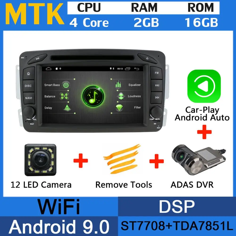 PX6 Octa Core Android 9,0 4+ 64G 5 USB для Mercedes Benz C Class W203 S203 C180 C200 C220 C230 C240 C270 C280 C300 автомобиль радио gps - Цвет: MTK-CarPlay ADAS