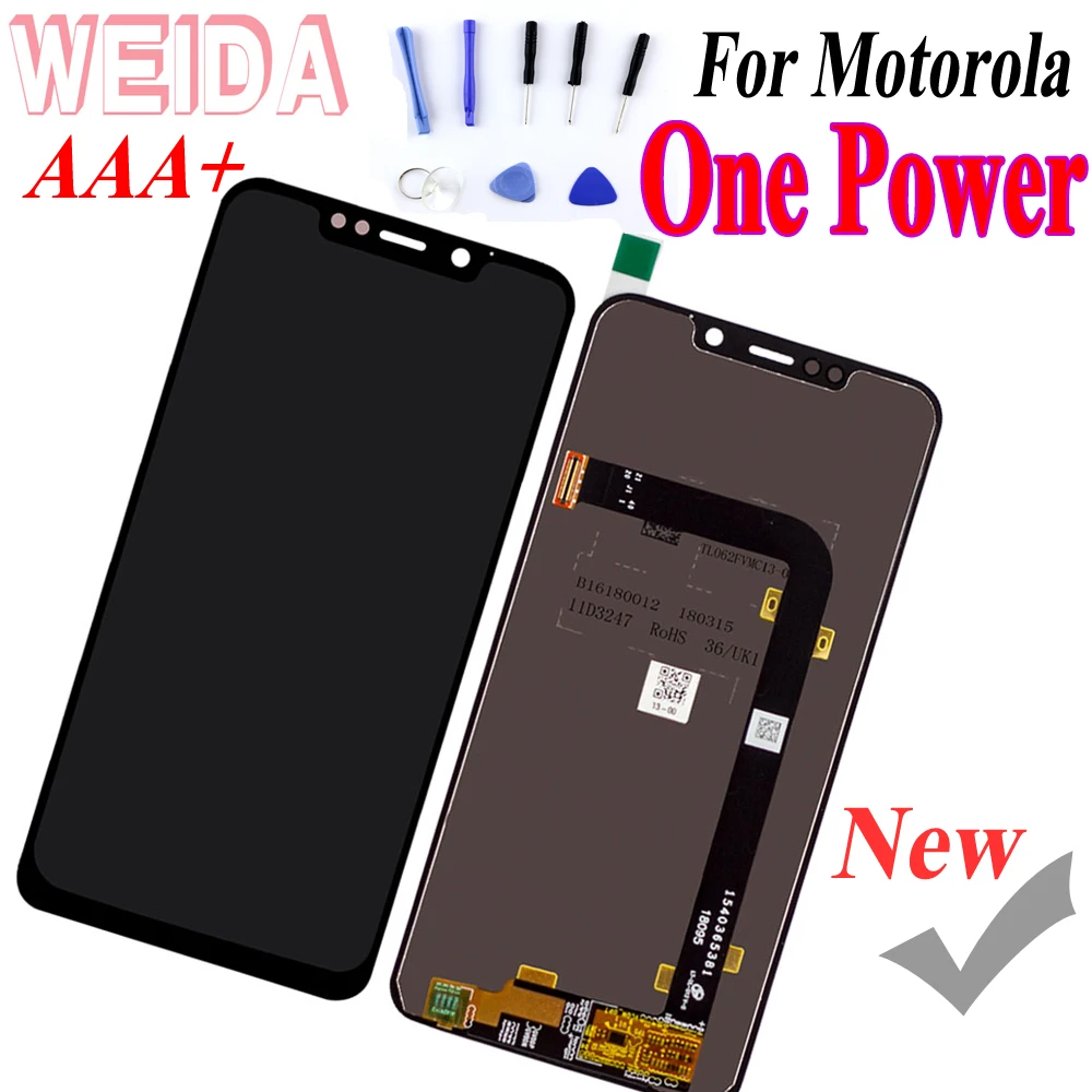ЖК-дисплей 6,2 дюйма для Motorola Moto One Power (P30 note) XT1942, сенсорный экран с цифровым преобразователем в сборе + бесплатная доставка