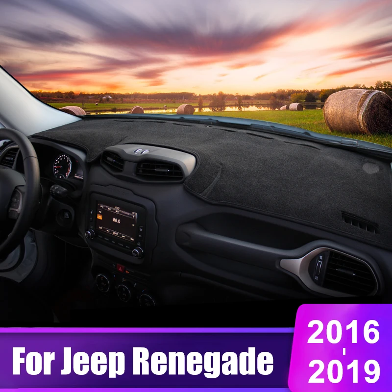 

Коврик для приборной панели автомобиля Jeep Renegade BU 2015 2016 2017 2018 2019 2020