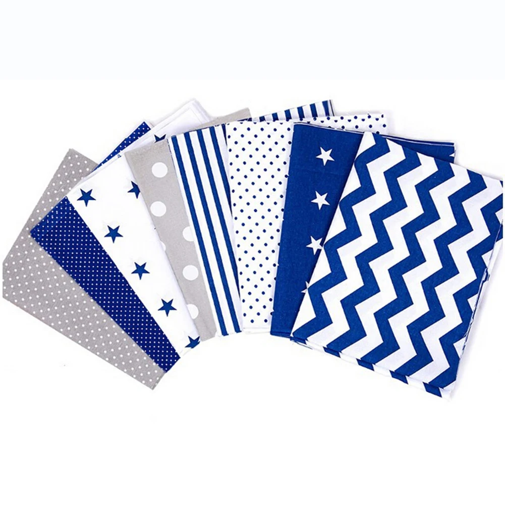 

8pcs Soft Breathable Cotton Fabric Handmade Diy Patchwork Twill Printed Cotton Fabric Cloth Heat-Resistant Baby Care Supplies