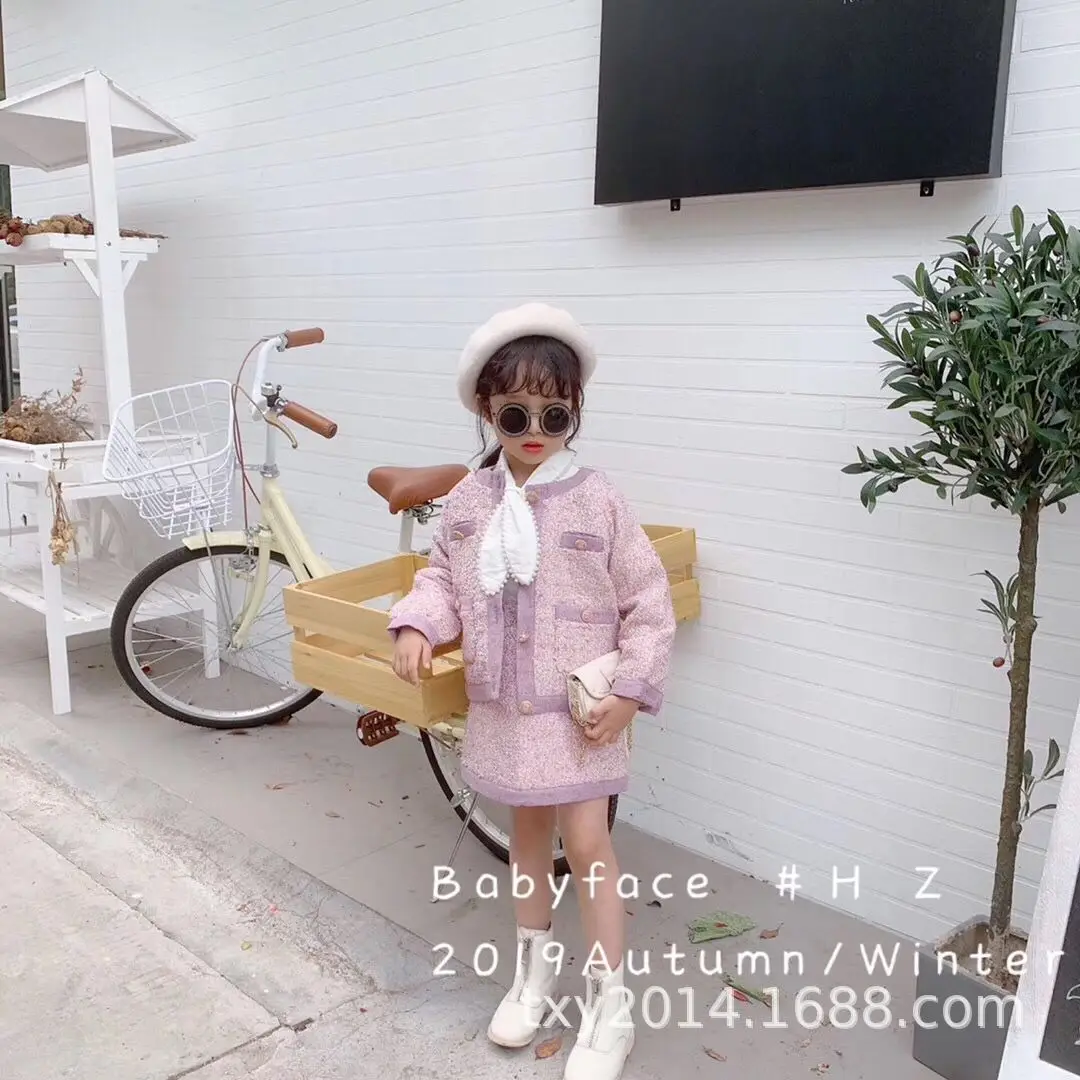 2019 зимний комплект для девочек Новая Модная хлопковая куртка-кардиган принцессы