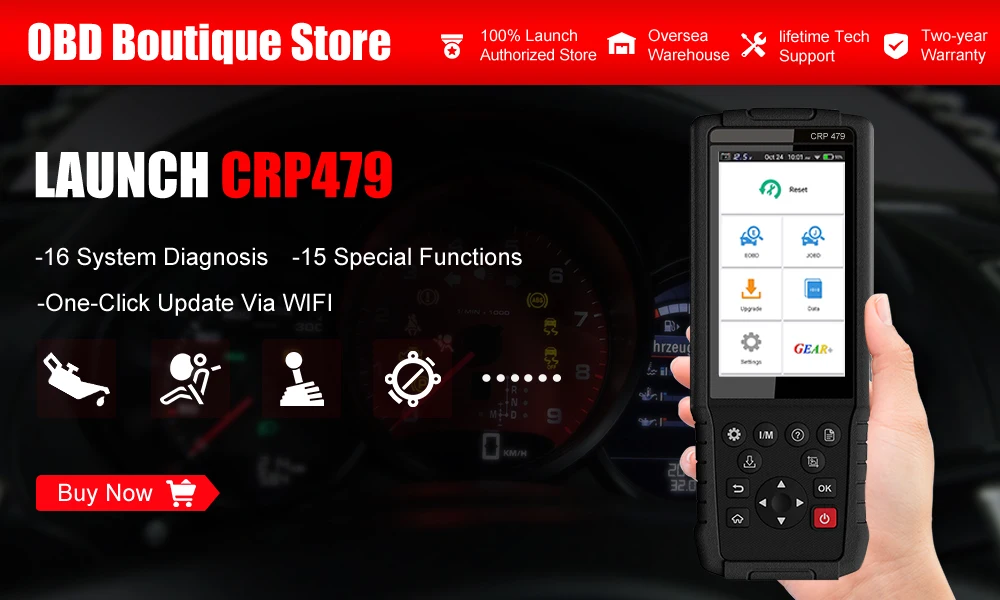 Launch X431 CRP479 OBD2 сканер ABS EPB DPF Oil SAS сброс автомобильный диагностический инструмент Профессиональный OBD2 автомобильный сканер launch OBD 2