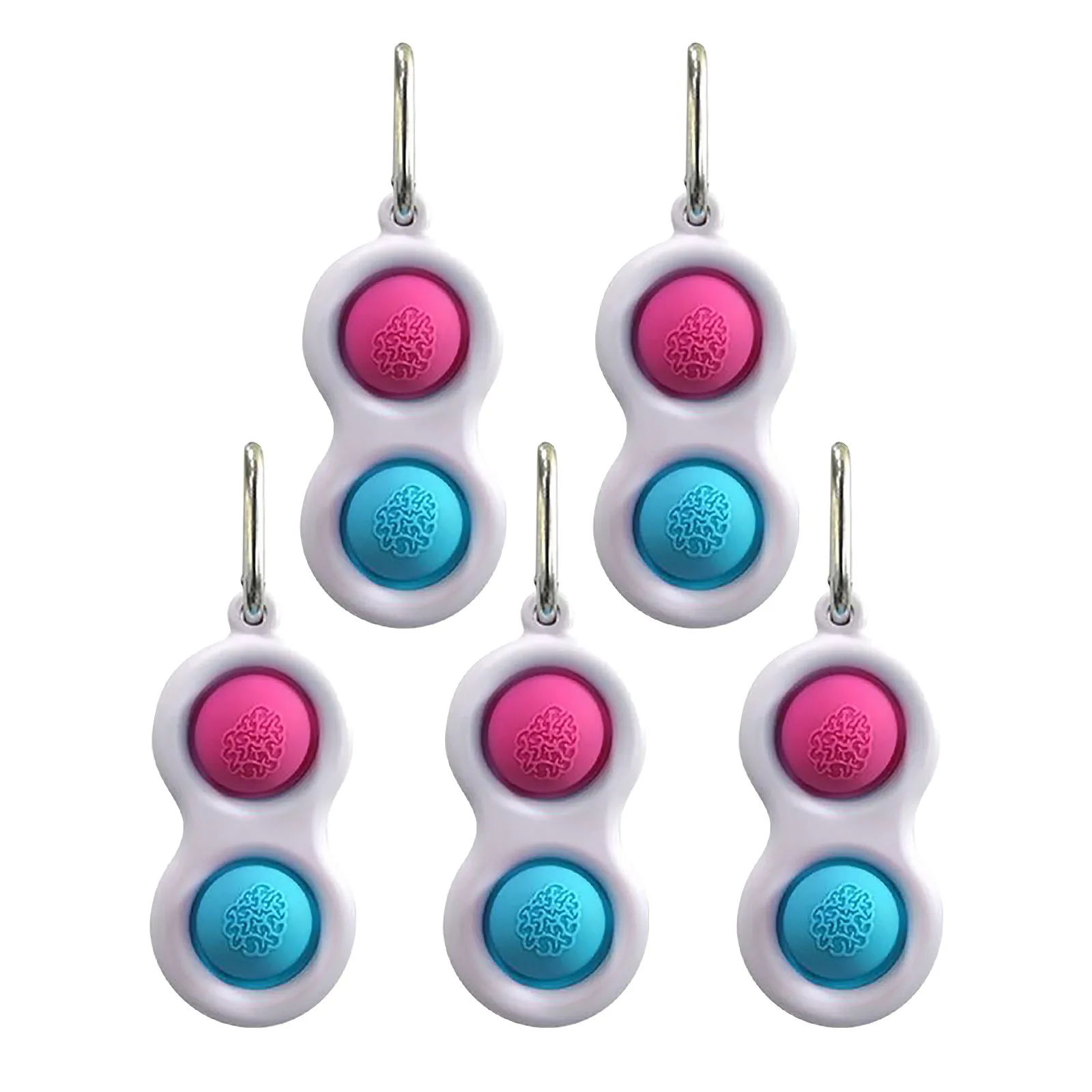 

5pcs Simple Dimple Fidget Toy Small Fidget Toys Figet Toy Stress Relief For Kids Adults Educational Toy