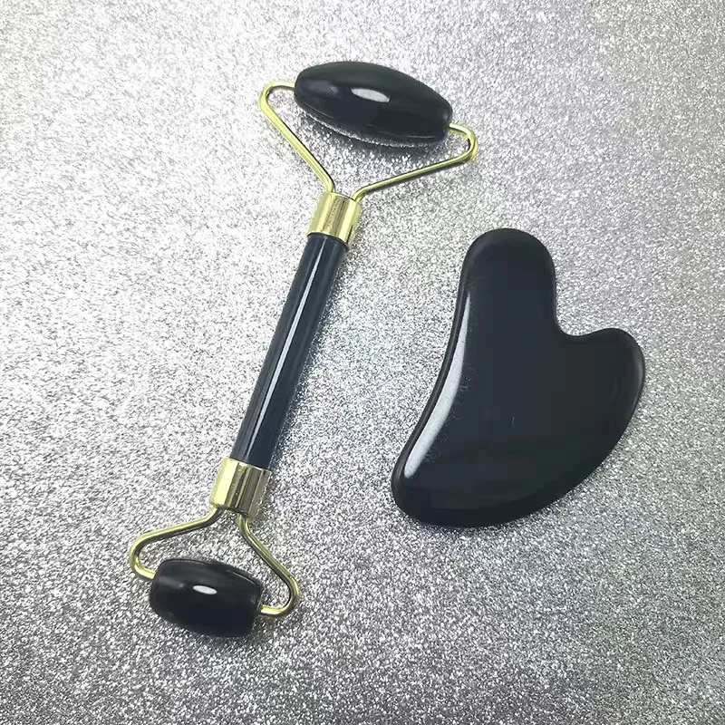 

Скребок для лица Gua Sha, устройство для снятия морщин и подтяжки лица, массажер для лица, камень для гуаша, 2 шт.