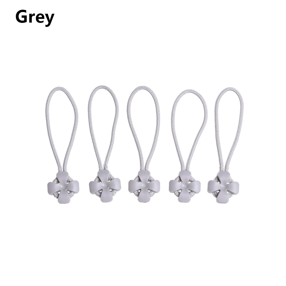 Style 2 - grey 10 шт. аксессуары для сумок, Съемник на молнии, подходит для веревочной бирки, фиксатор на молнии, сменный зажим, сломанная Пряжка, дорожная сумка, чемодан, палатка - Цвет: Style 2 - grey