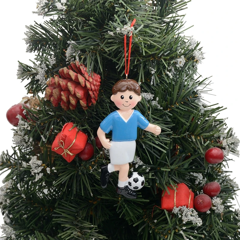 

Boy Girl Soccer Personalized Christmas Ornaments Sports Lovers Athlete Hobby Keepsake Souvenir As Special Gift for Home Decor