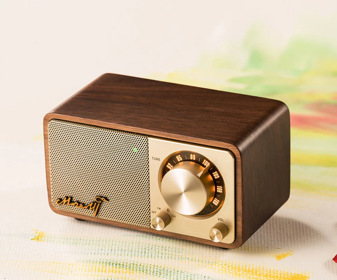 Xiaomi Youpin Bluetooth динамик Ретро беспроводной динамик с fm-радио портативный динамик мини беспроводной Bluetooth динамик