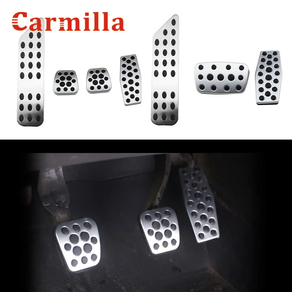 Carmilla Нержавеющая сталь ручной дроссель сцепления тормоз ножная педаль чехол для