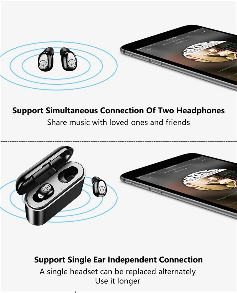 X8 TWS Bluetooth наушники 5D стерео Беспроводные спортивные наушники IPX6 водонепроницаемые шумоподавление с 2200 мАч power Bank зарядная коробка