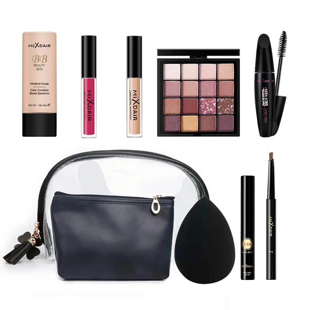 9 шт./компл. черного и золотого цвета для губ Цвет блеск Тени век Карандаш бровей