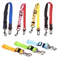 pet car safety belt nylon pets dog cat seat lead leash harness for puppy kitten vehicle security leash 65cm adjustable