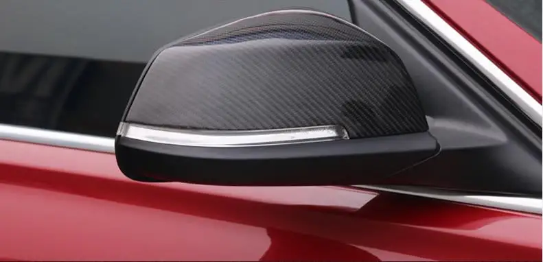 Высокое качество для Alfa Romeo Giulia карбоновое волокно зеркало заднего вида крышки зеркала черный отделка-UP Автомобиль Стайлинг