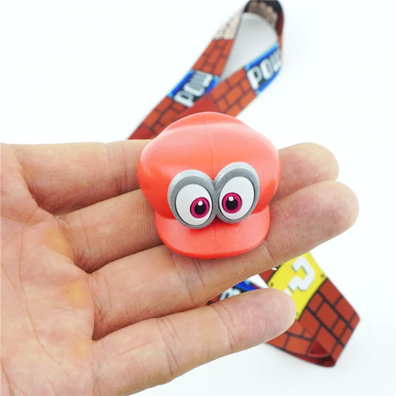 Брелок с резиновой фигуркой из мультфильма ремешок держатель для Id значка