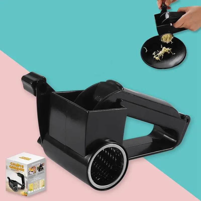 Терка для сыра вращающаяся 3 в 1 ножи нарезки кубиков ручной измельчитель слив
