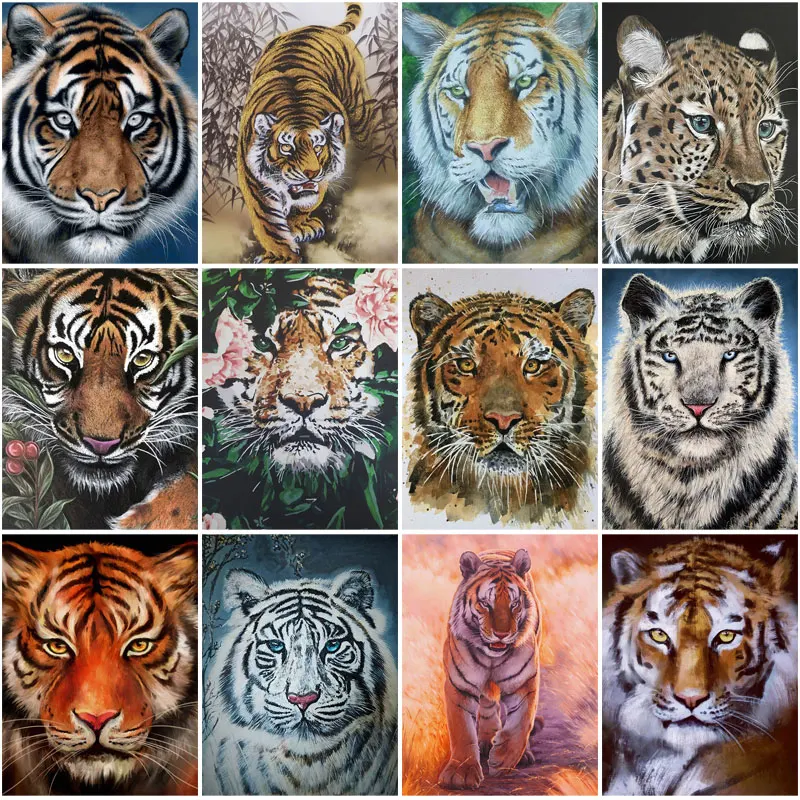 

Diy Diamond Paintings Embroidery Tiger Animals Pictures Drawing Cross Stitch Kit Diamond Mosaic Art Crafts Home Decoration Gifts