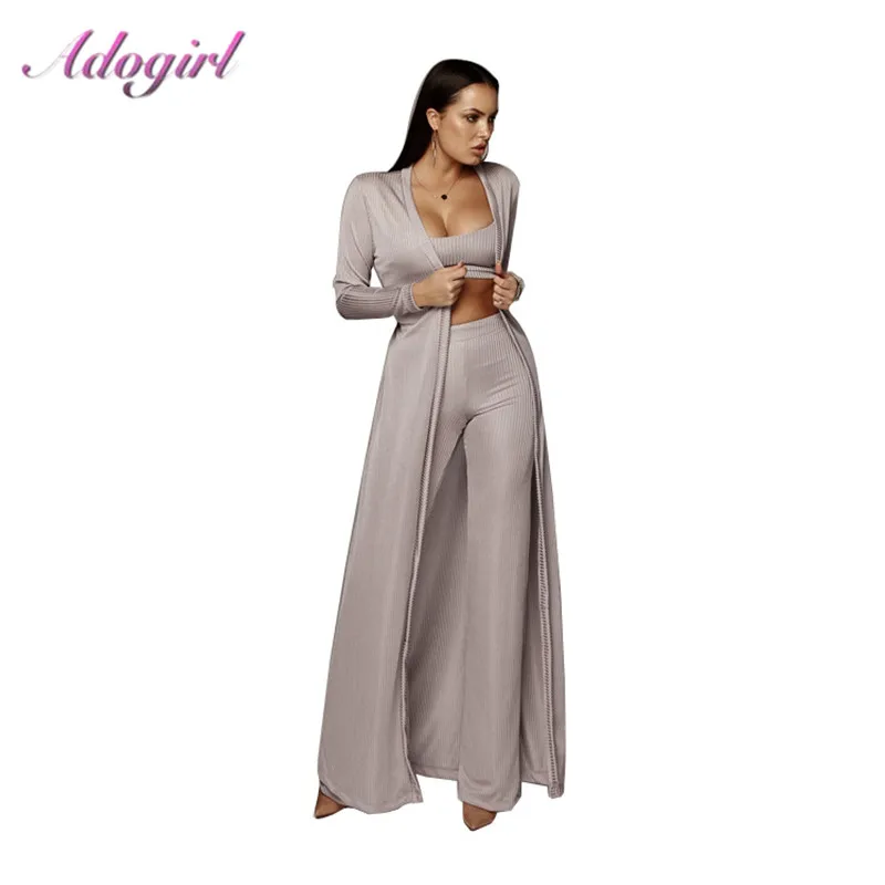 Женский осенний комплект из 3 предметов Кардиган с длинным рукавом пиджак