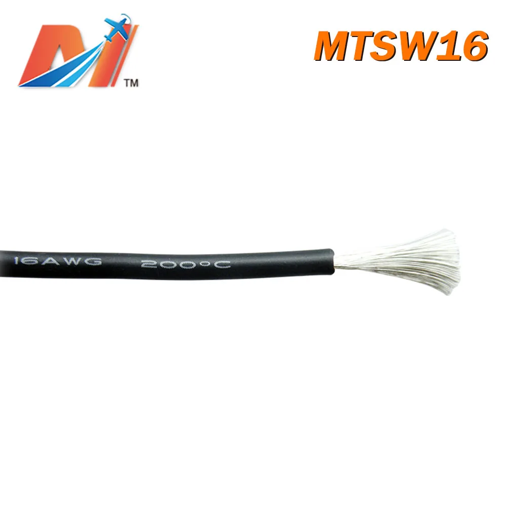 

Мощный силиконовый провод Maytech AWG16 черного цвета (1 метр)