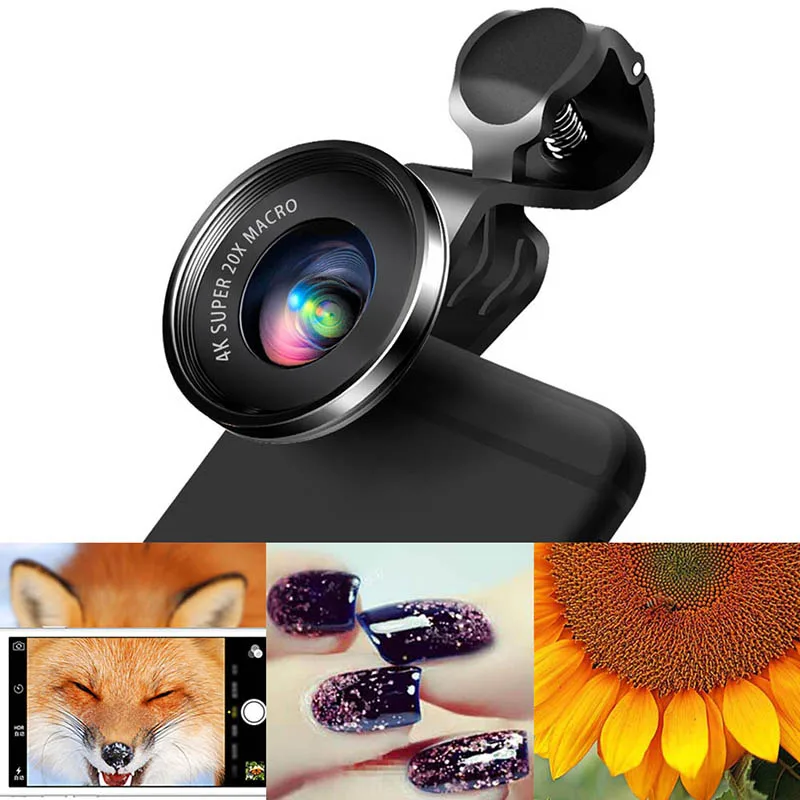 

Mini 4K HD Super 20X Micro Phone Lens Wide Angle for Smartphone Camera H-best