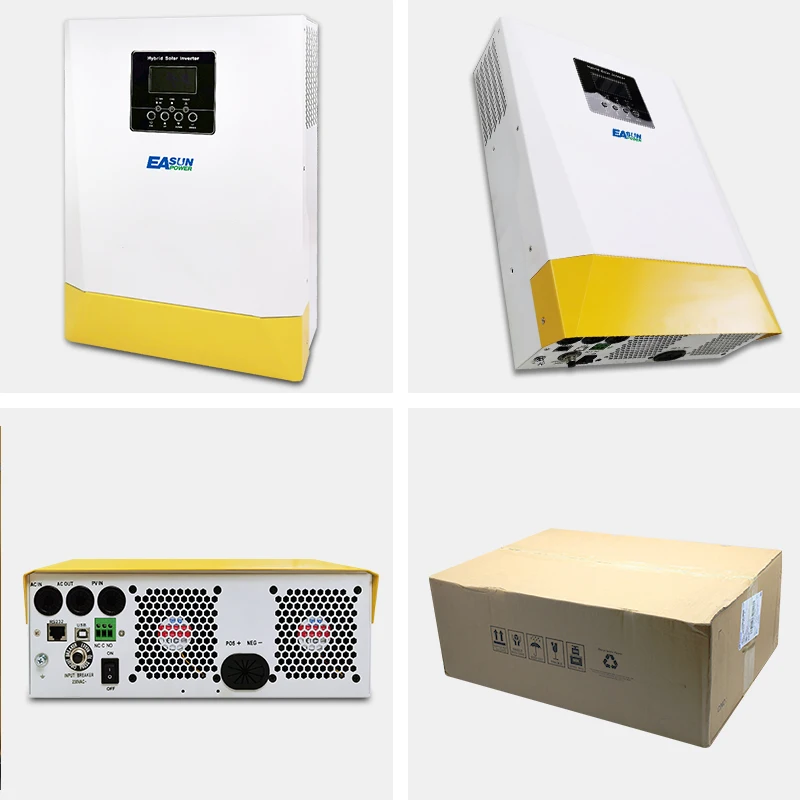 

New Solar Inverter 3KW 220VAC 24V MPPT 60A Charger Current 3000W Pure Sine Wave Off Grid Inverter PV 4000W 500VDC Input No Batte