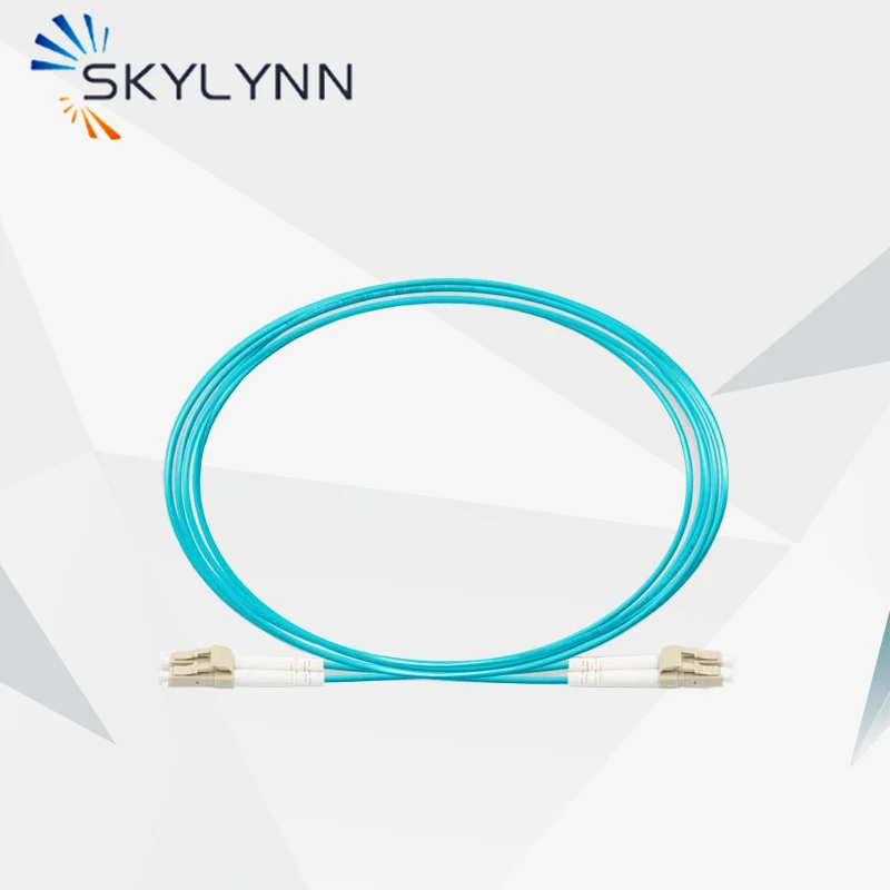Cable de conexión de fibra óptica OM3, Cable de puente de 1m, 2m, 3m, 5m, 10m, LC/UPC-LC/UPC Duplex de 3,0mm, 10 Uds.