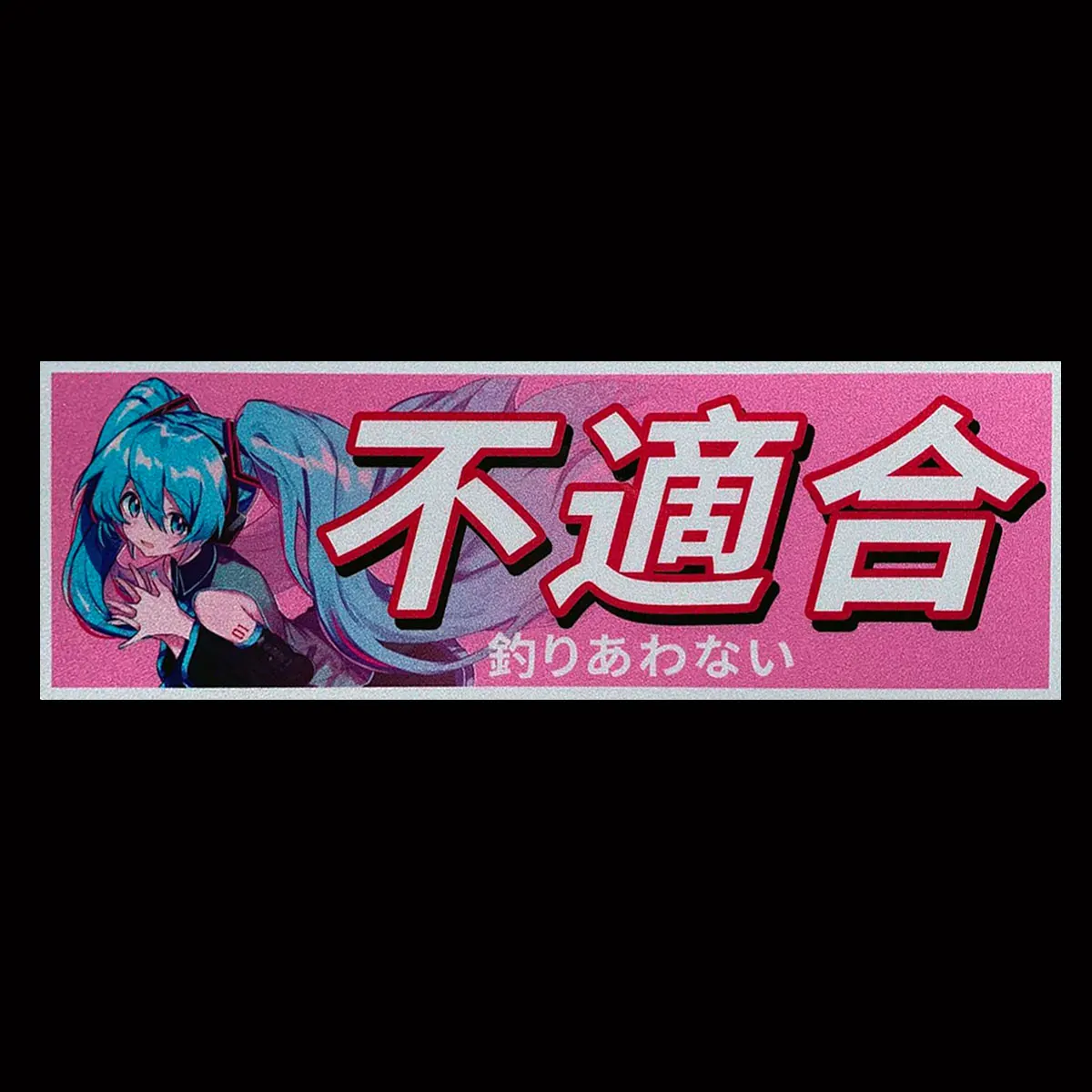 

Reflective JDM girl Anime Reflective Car Styling Auto Rear Windshield Window Rear Windshield Body Sticker