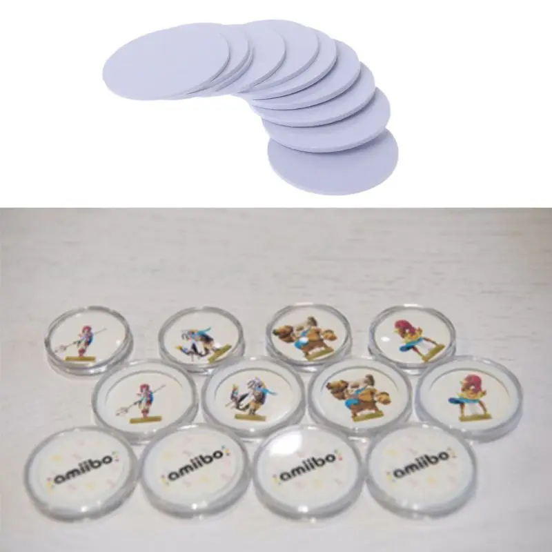 

For NTAG215 RFID Round Transparent Plastic Coin Capsules Case 25mm Acrylic Mater