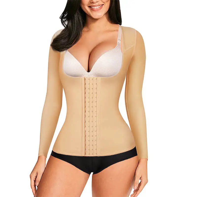 

Women Slimmer Compression Long Sleeve Arm Shaper Waist Trainer Corset Body Shaper
