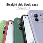 Жидкий силиконовый матовый безопасный Чехол для Xiaomi MI 11 10 T 11i 9 Lite Pro Ultral на Xiami Xiaome 10 T 10Pro 11Lite 11Ultral Back