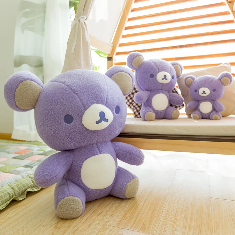 

Lavender Rilakkuma Plush Doll Purple Bear Stuffed Toy Kawaii Anime Lovely Gift for Girlfriend Room Decorations