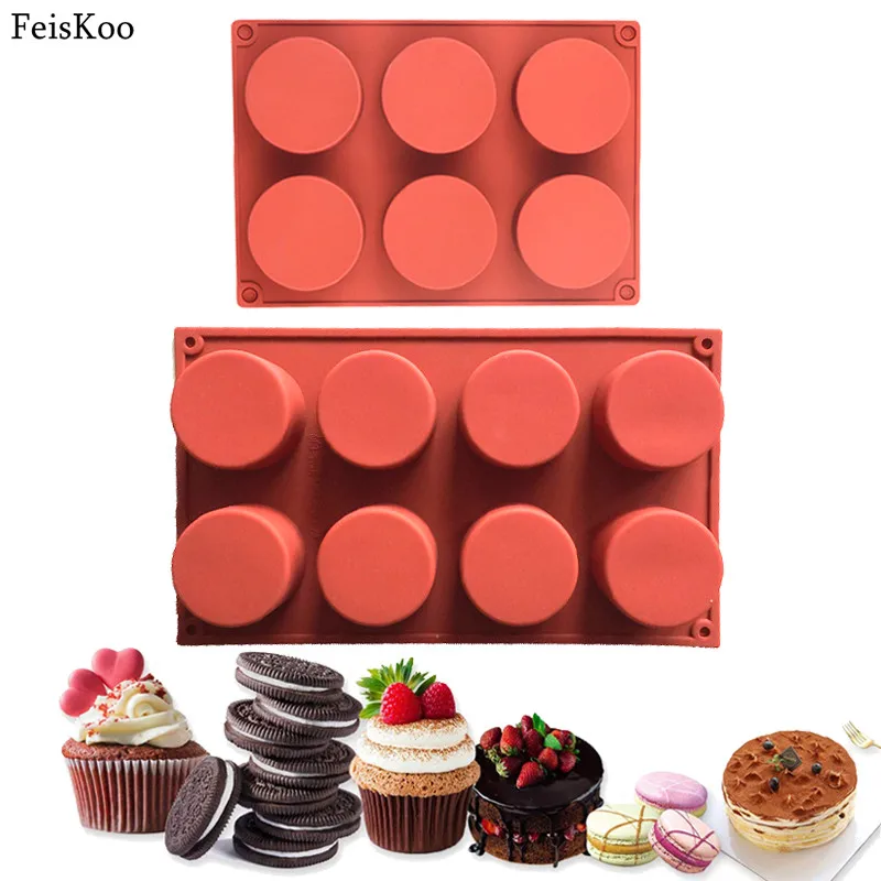 

Round Cylinder Cake Molds Silicone Molds for baking cookie Chocolate Covered Oreos Bakeware Pastry Mould Round Cupcake Cake Pan