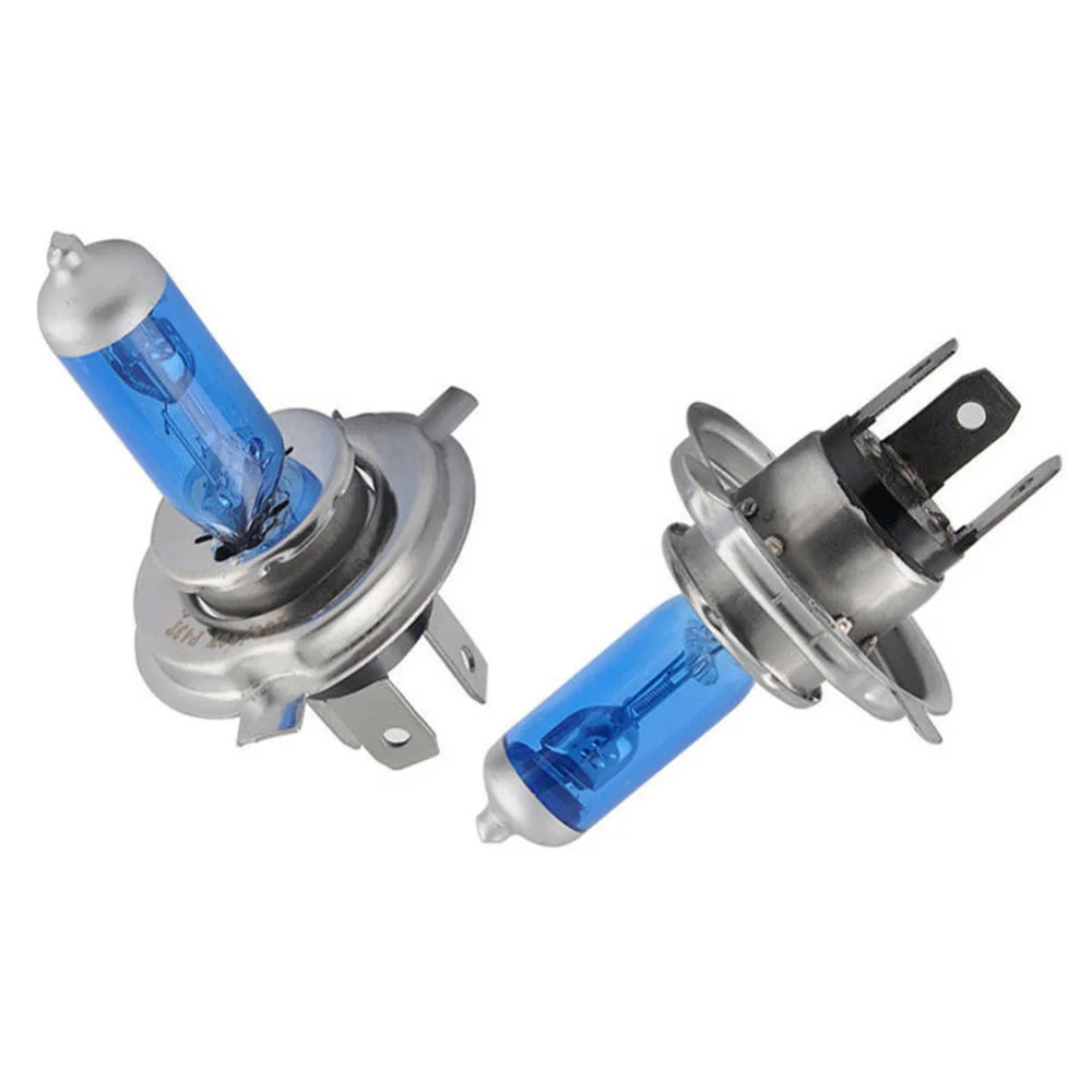 

2Pcs H4/HB2 9003 Car Xenon Gas Halogen Headlight Headlamp Lamp Bulbs Blue Shell Suits 12V 55W 6000K Super Bright Driving Light