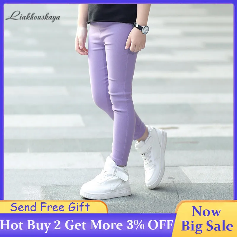 Детские леггинсы новинка 2019 демисезонные детские брюки облегающие узкие